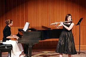 sarah accompanies flute recital